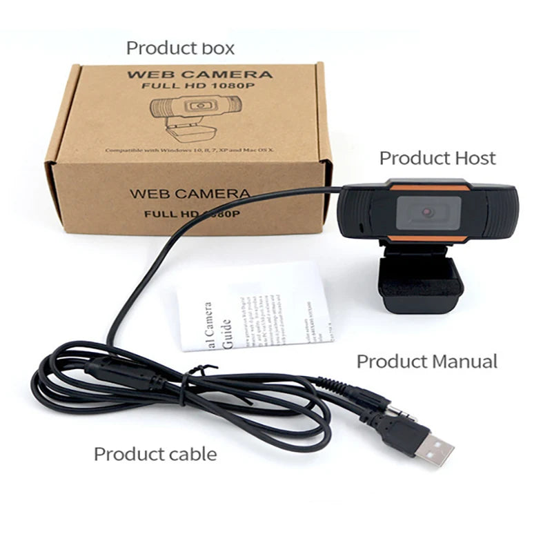 UTHAI D01 Plug-and-Play USB Camera: 1080P/720P/480P Live Streaming & Teaching