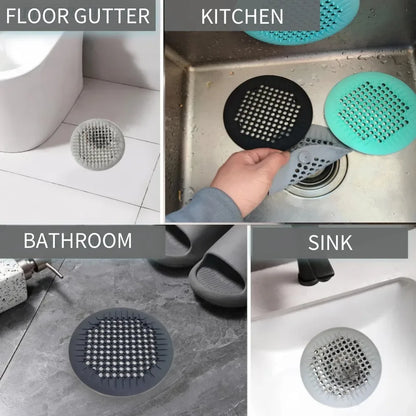 Suction-Cup Drain Filter: Anti-Clog Hair Catcher for Bathroom, Kitchen and Sink Drains