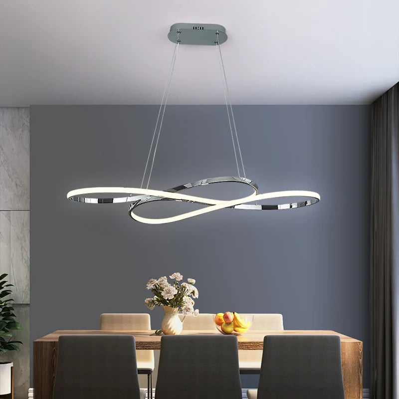 Scandinavian Minimalist LED Hanging Lamp: Contemporary Statement Lighting