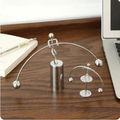 Metal Balance Figure Toy: Iron-Style Tumbler Ornament for Home or Office