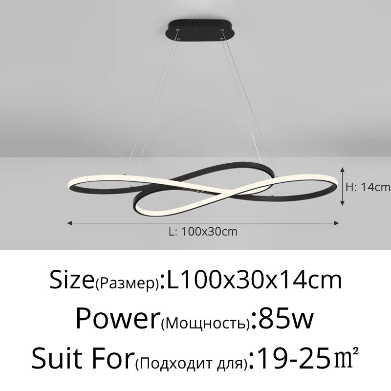 Scandinavian Minimalist LED Hanging Lamp: Contemporary Statement Lighting