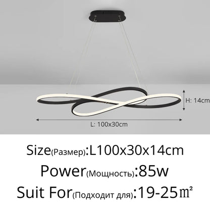 Scandinavian Minimalist LED Hanging Lamp: Contemporary Statement Lighting