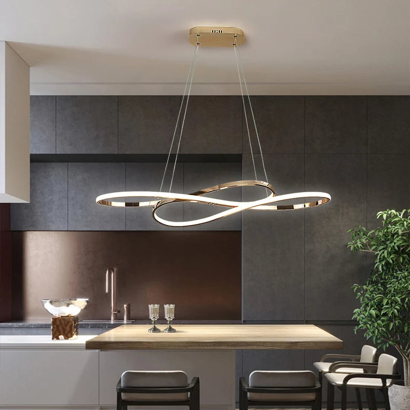 Scandinavian Minimalist LED Hanging Lamp: Contemporary Statement Lighting