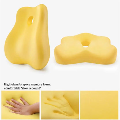 Premium Orthopaedic Support Cushions: Memory Foam Lumbar and Buttock Pads for All-Day Comfort