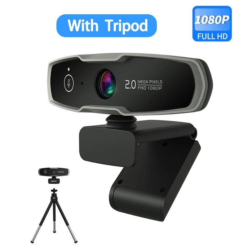 Professional 4K Webcam with Mic & Tripod: Perfect for Online Meetings, Streaming & Video Calls