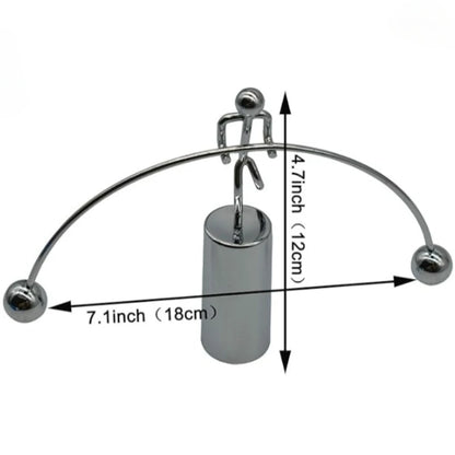 Metal Balance Figure Toy: Iron-Style Tumbler Ornament for Home or Office