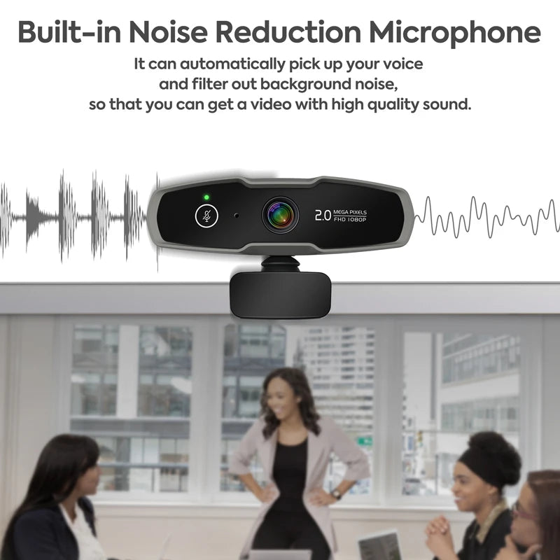 Professional 4K Webcam with Mic & Tripod: Perfect for Online Meetings, Streaming & Video Calls