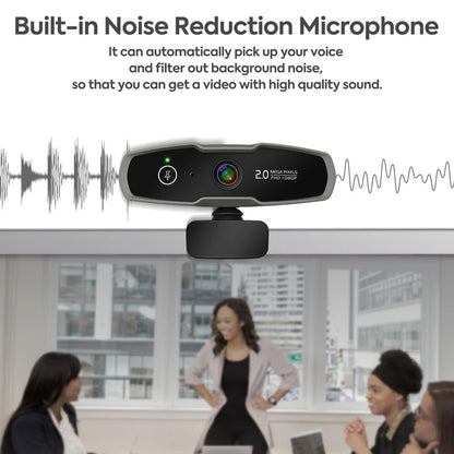 Professional 4K Webcam with Mic & Tripod: Perfect for Online Meetings, Streaming & Video Calls
