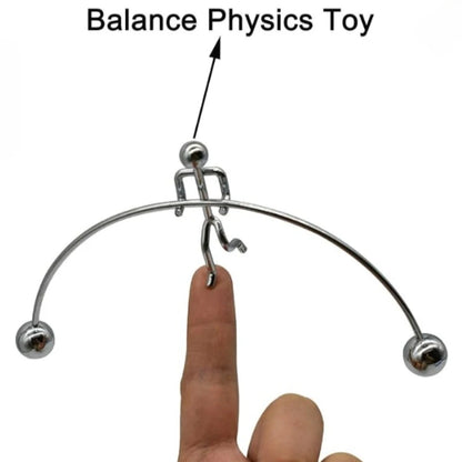 Metal Balance Figure Toy: Iron-Style Tumbler Ornament for Home or Office