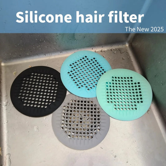 Suction-Cup Drain Filter: Anti-Clog Hair Catcher for Bathroom, Kitchen and Sink Drains