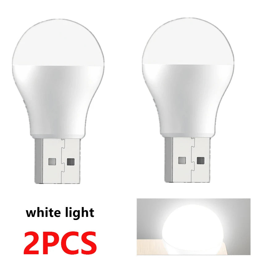 Portable USB LED Night Light: 1/2/3PCS Eye-Safe Light for Computer and Mobile Gadgets