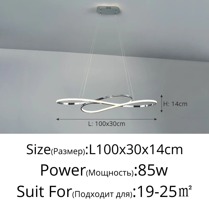 Scandinavian Minimalist LED Hanging Lamp: Contemporary Statement Lighting