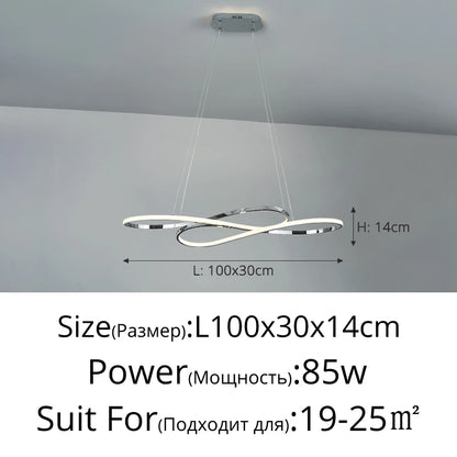 Scandinavian Minimalist LED Hanging Lamp: Contemporary Statement Lighting