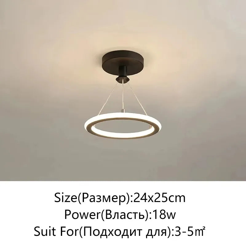 Scandinavian Minimalist LED Hanging Lamp: Contemporary Statement Lighting