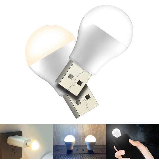 Portable USB LED Night Light: 1/2/3PCS Eye-Safe Light for Computer and Mobile Gadgets