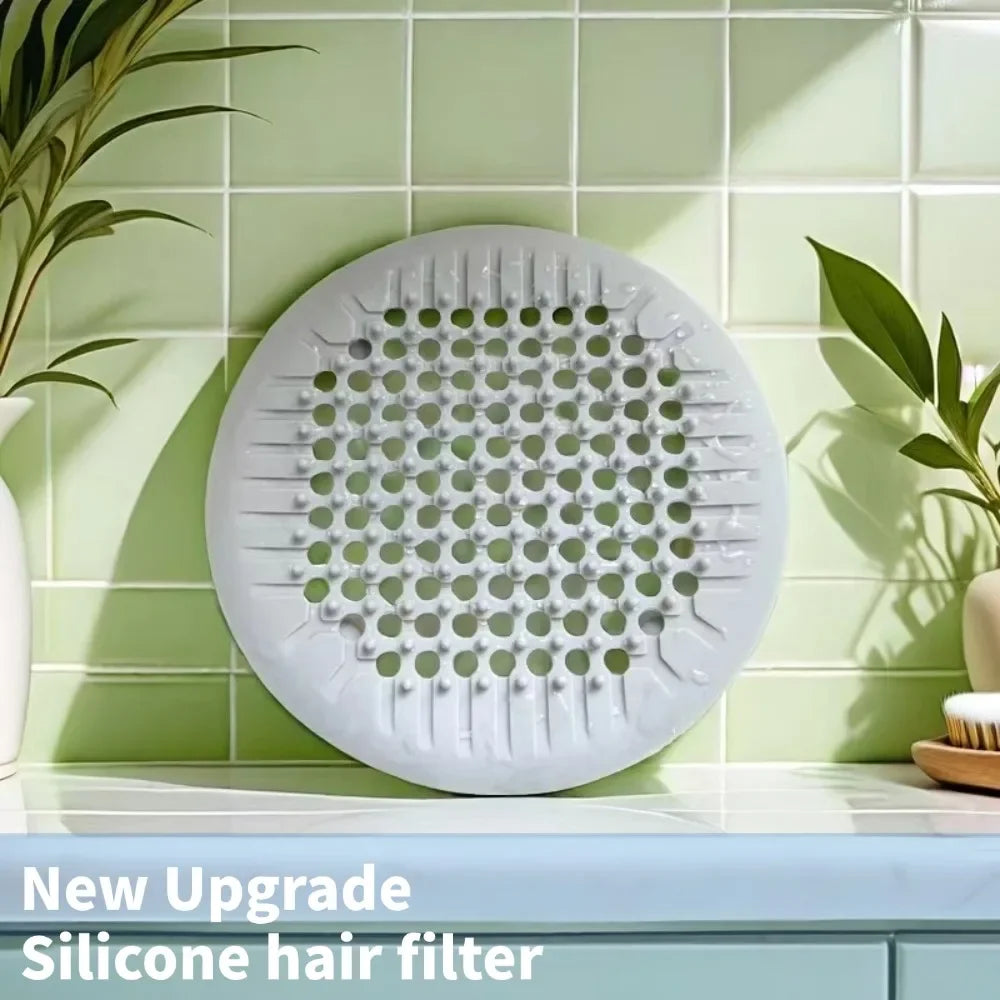 Suction-Cup Drain Filter: Anti-Clog Hair Catcher for Bathroom, Kitchen and Sink Drains