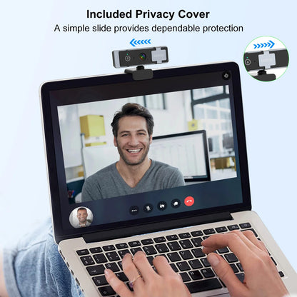 Professional 4K Webcam with Mic & Tripod: Perfect for Online Meetings, Streaming & Video Calls