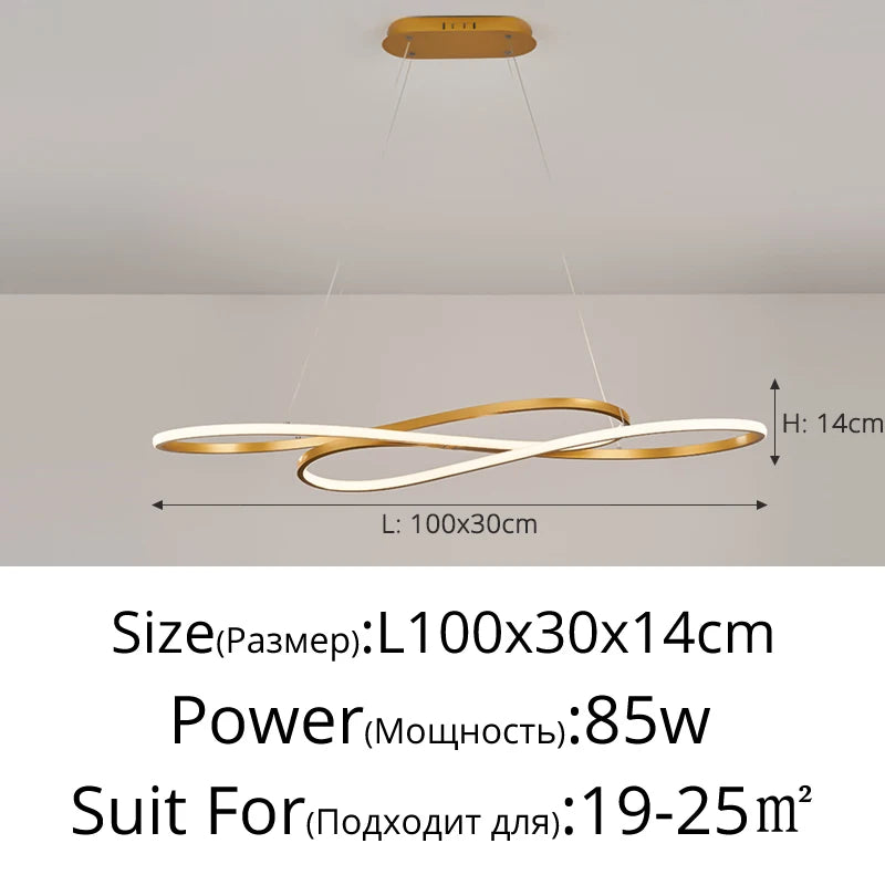 Scandinavian Minimalist LED Hanging Lamp: Contemporary Statement Lighting