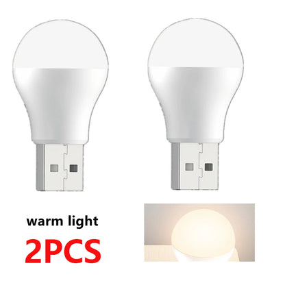 Portable USB LED Night Light: 1/2/3PCS Eye-Safe Light for Computer and Mobile Gadgets