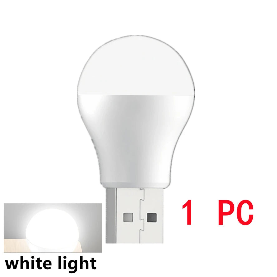 Portable USB LED Night Light: 1/2/3PCS Eye-Safe Light for Computer and Mobile Gadgets