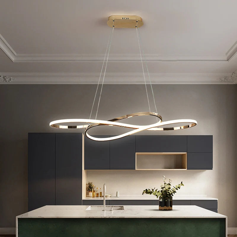 Scandinavian Minimalist LED Hanging Lamp: Contemporary Statement Lighting