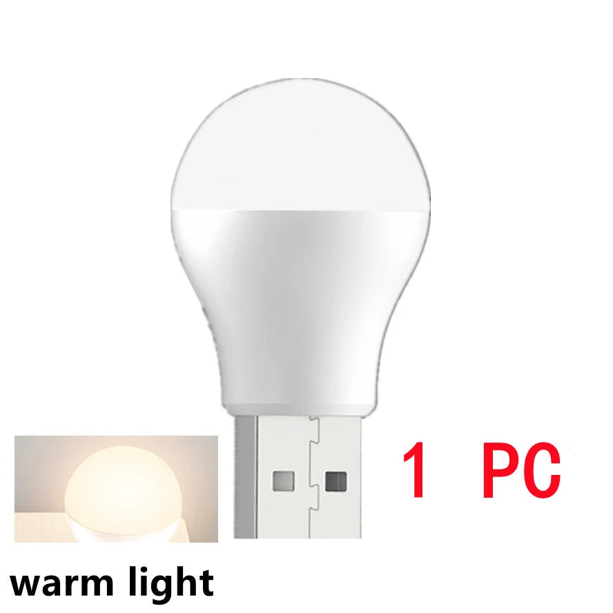 Portable USB LED Night Light: 1/2/3PCS Eye-Safe Light for Computer and Mobile Gadgets