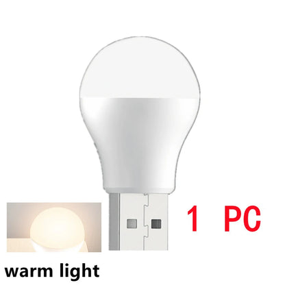 Portable USB LED Night Light: 1/2/3PCS Eye-Safe Light for Computer and Mobile Gadgets