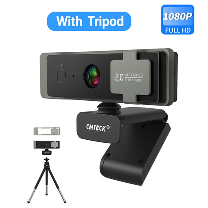 Professional 4K Webcam with Mic & Tripod: Perfect for Online Meetings, Streaming & Video Calls