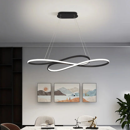 Scandinavian Minimalist LED Hanging Lamp: Contemporary Statement Lighting