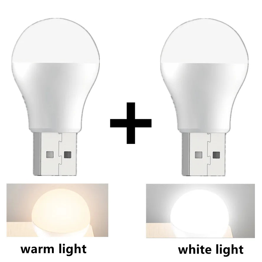 Portable USB LED Night Light: 1/2/3PCS Eye-Safe Light for Computer and Mobile Gadgets