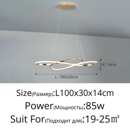 Scandinavian Minimalist LED Hanging Lamp: Contemporary Statement Lighting