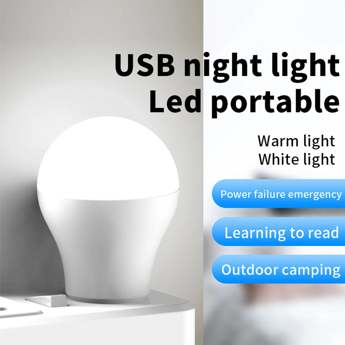 Portable USB LED Night Light: 1/2/3PCS Eye-Safe Light for Computer and Mobile Gadgets