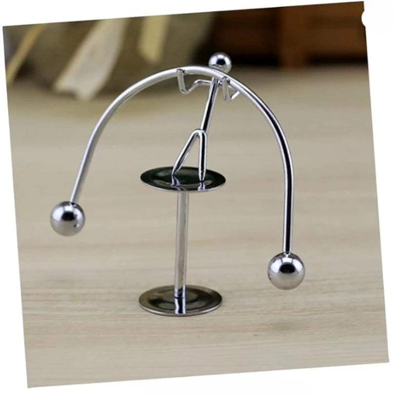 Metal Balance Figure Toy: Iron-Style Tumbler Ornament for Home or Office
