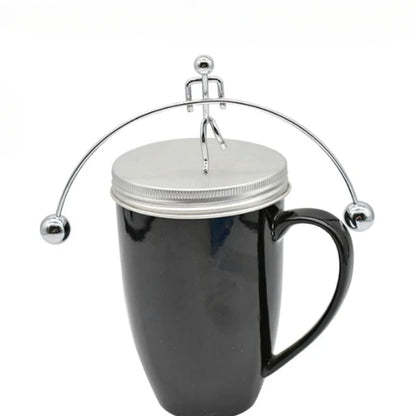 Metal Balance Figure Toy: Iron-Style Tumbler Ornament for Home or Office