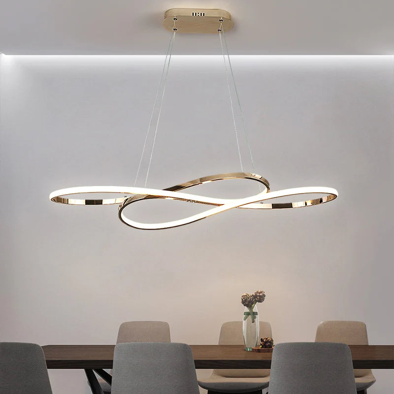Scandinavian Minimalist LED Hanging Lamp: Contemporary Statement Lighting